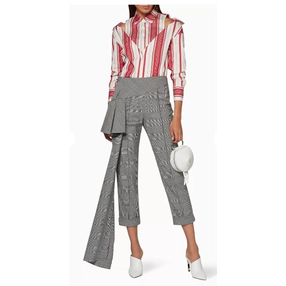 HELLESSY ECRU & RED‎ DUQUETTE SHIRT SIZE 0 - Picture 2 of 6